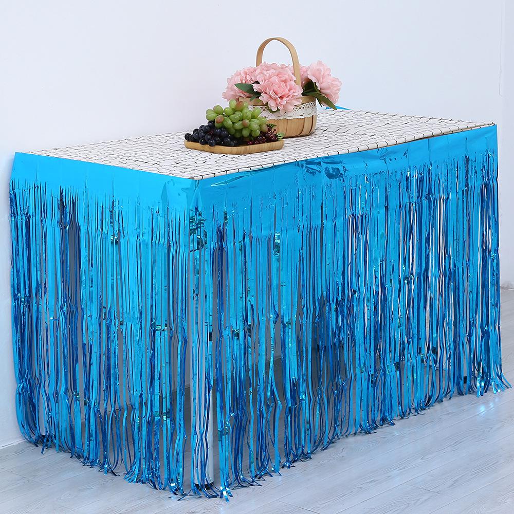 Мишурная юбка для стола 275x75см - Украшение для вечеринки и мероприятия