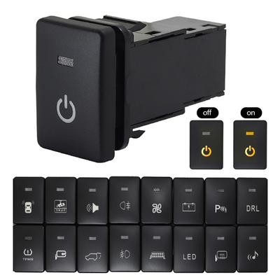 Автомобильный светодиодный противотуманный фонарь DRL, зеркало заднего вида, кнопка обогрева, передний и задний переключатель, зеленый свет с кабелем для Toyota Camry Prius Corolla