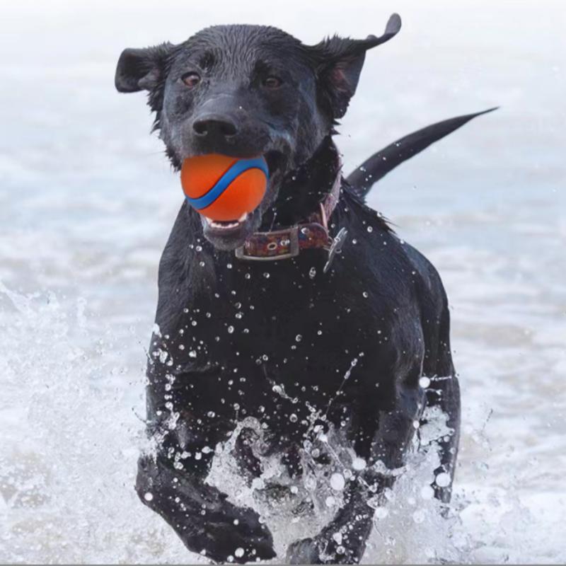 1Pc Dog Chew Ball Toy,Silicone Bite Resistant Grind Tooth Educational Toy,Pet Dog Bouncy Chew Ball Interactive Training Ball Toy