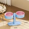 Anti-Leakage Double Dog Bowl Neck Protection Cat Bowl New Suction Cup Pet Bowl  for Cats Dogs