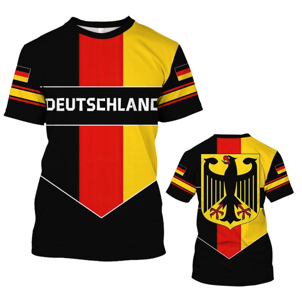 2024 New World Flag T Shirt For Men 3d Print Germany Graphic T-shirts Oversized Short Sleeve Vintage Tops Unisex O Neck Clothing