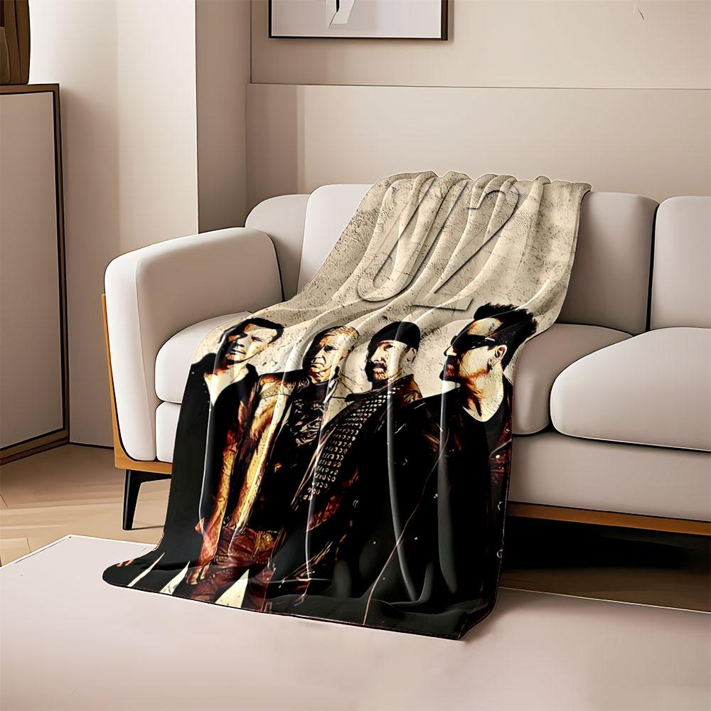 Rock Band U2 Blanket Design for all seasons blanket lunch break throw gift