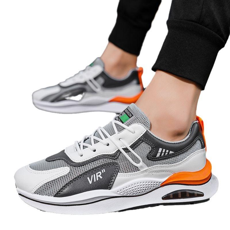 Autumn Men's Shoes Summer Breathable Mesh 2025 New Sports Running Casual Height Increase Summer Dad Trendy Shoes