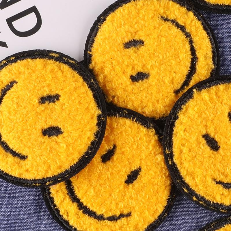 Компьютерная вышивка Этикетка Эмодзи Вышивка на полотенце Значок Тканевая этикетка Аксессуары для одежды Нашивка Руководство DIY Вышивка Тканевая наклейка