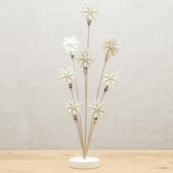 Snowflake Photo Tree Holder Clip for Memo Paper Note Photo Display 8 Branches Tree Card Holder Metal Picture Frame Stand for Home Office Desk Decor