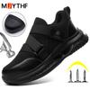 Lightweight Safety Shoes Men Fashion Work Sneakers Steel Toe Cap Foot Protection Shoes Work Boots Indestructible Shoes Non-Slip