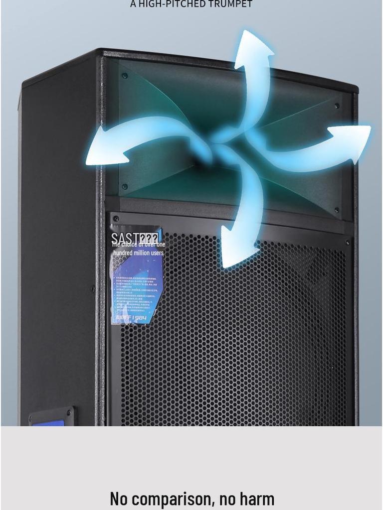 Sangean 1507 Двойная 15-дюймовая уличная Bluetooth-колонка с мощными басами и высокой громкостью