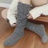 1 Pair Stockings Vintage Knitting Cotton Long Socks Winter Hollow Warm Thigh High Stocking Harajuku Knee Socks Autumn Woman