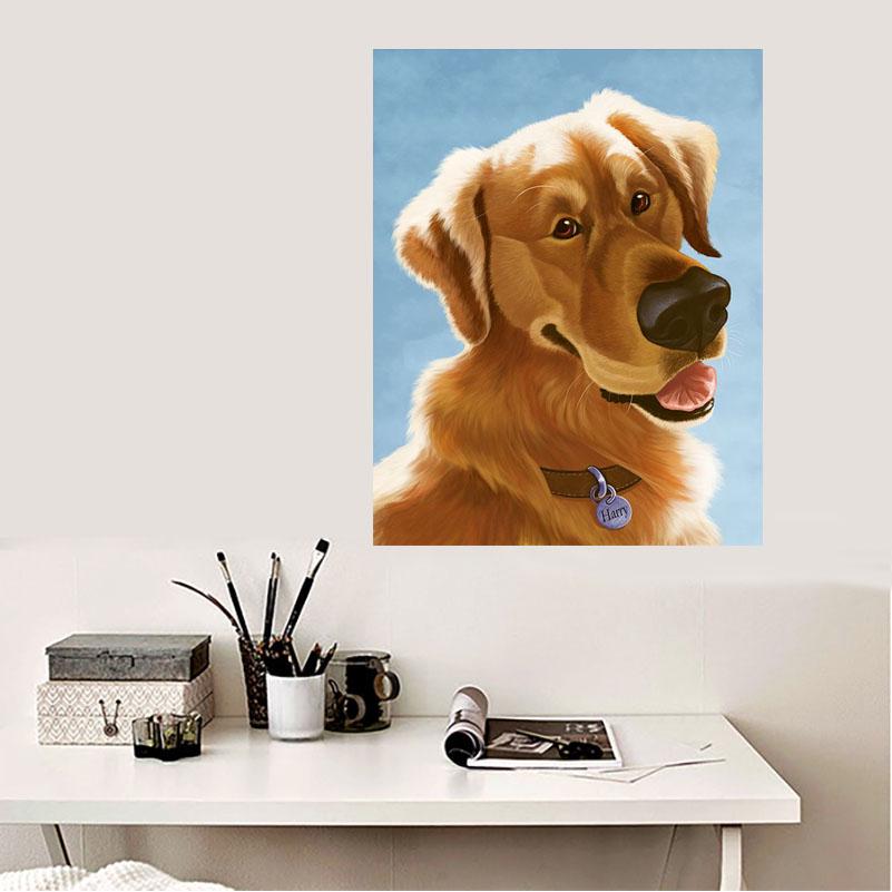 Квадратная/круглая Алмазная вышивка Собака 5D DIY Алмазная вышивка крестиком Животное Вода Алмазная мозаика Украшение