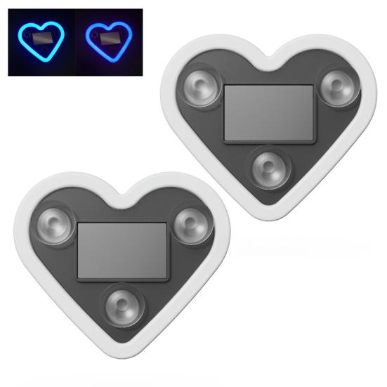 Yousheng Светодиодная неоновая лампа в форме сердца на солнечной батарее для окна автомобиля, беспроводная автоматическая атмосферная лампа, 5 режимов, украшение салона автомобиля с присосками