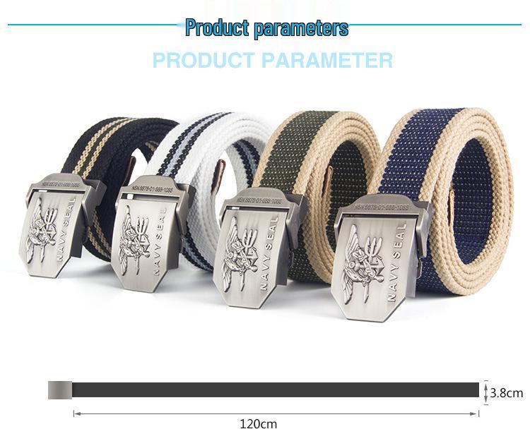 Поясной ремень из американской парусины «Морские котики» Мужской кожаный ремень