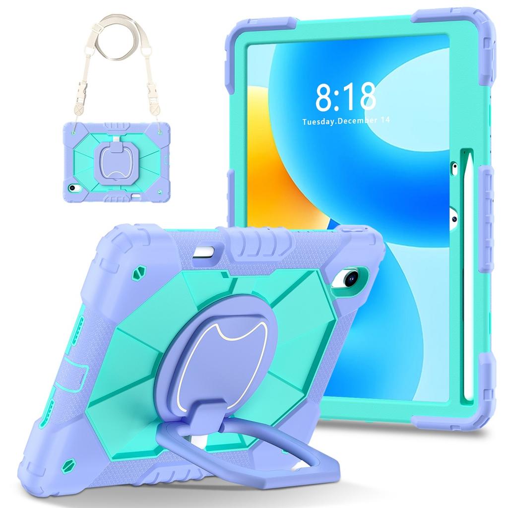 For Huawei MatePad 11.5 / Huawei MatePad 11.5-inch.360° Rotating Grip Heavy Duty Protection Stand TPU+PC 3in1 Anti-knock Shockproof Tablets PC Case