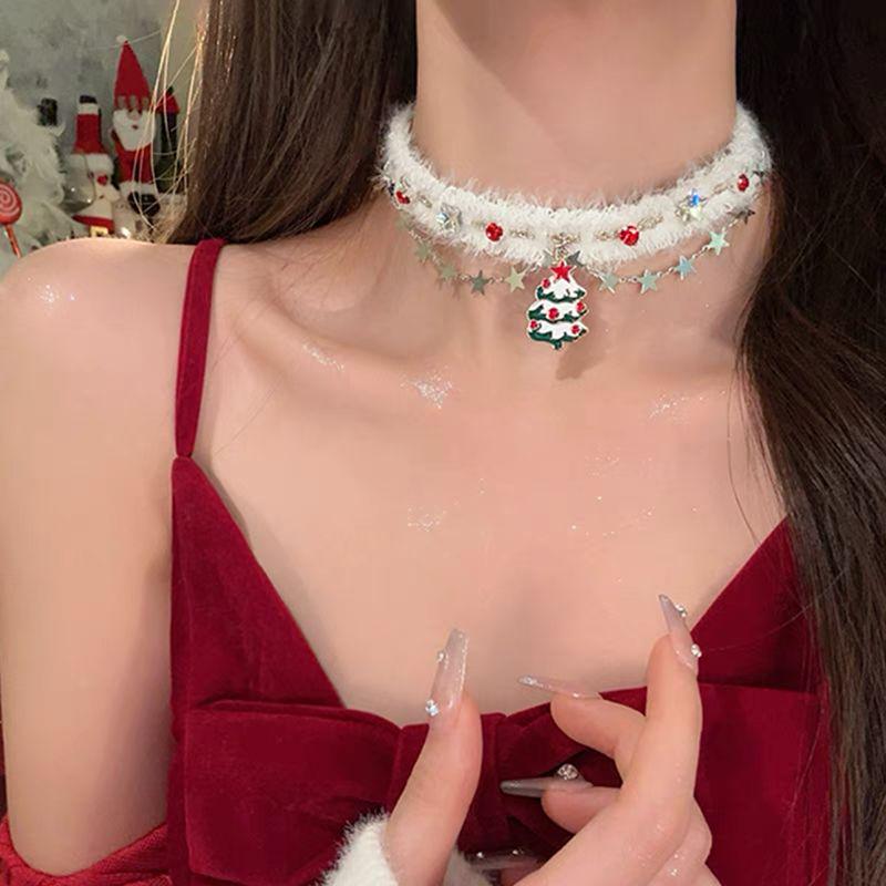 Титановое ожерелье «Рождественская елка»: Элегантная длинная цепочка-свитер для женщин - Уникальный нишевый дизайн