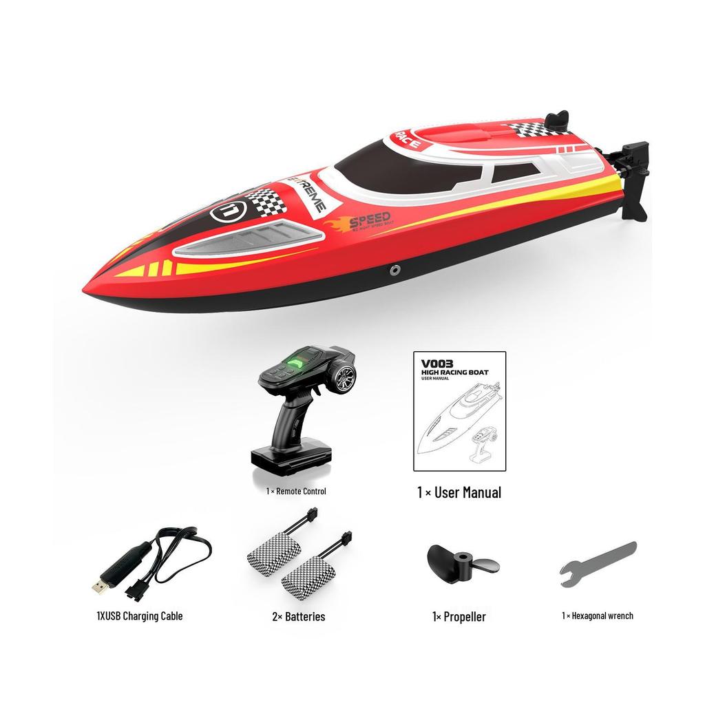 Customized Children's Educational Remote-Controlled Speedboat Toy - Popular Electric Boat for Outdoor Play