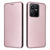 Флип-чехол с карбоновой текстурой и поддержкой нескольких карт для VIVO Y22S/Y35 - Простой, нейтральный дизайн