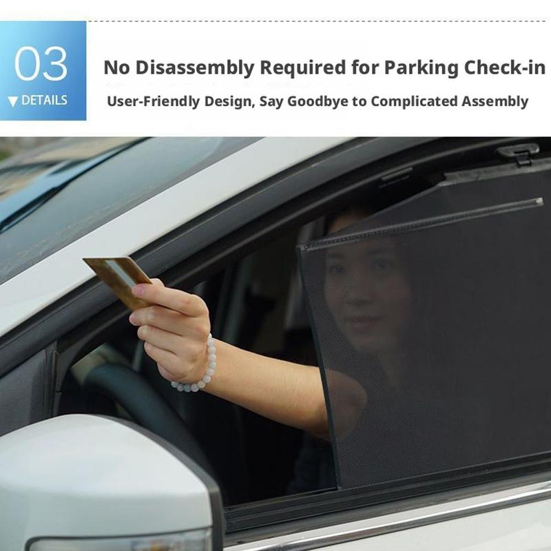 Car Window Sunshade Automatic Retractable Curtain Summer UV Protection Mesh Privacy Universal Side Window Cover Accessories