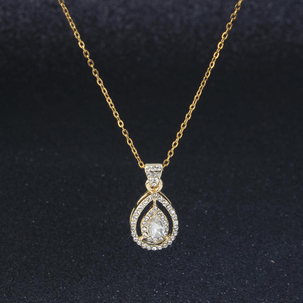 Новинка 2024 года, винтажное ожерелье с подвеской в ​​форме слезы, женское колье-колье, круглые ювелирные изделия, изысканные подвески, ожерелье для женщин