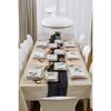 Lux Ceramic Lotus Flower 24 Piece Dinnerware Set For 6 Persons