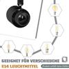 Spot de plafond - NETTLIFE - Spot de plafond 3 feux - Noir - Douille E14 - Abat-jour verre orientable 350°