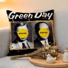 Cushion Cover  Linen  SkinFriendly Soft Decorative Case for Sofa Home Decor GGreen DDay Band Album Pillow cover