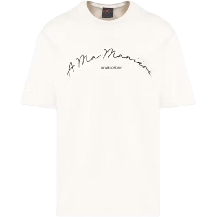 Air Jordan x A Ma Maniére Short Sleeve T-Shirt Light Orewood Brown Unisex Tops Cream FN0609-104