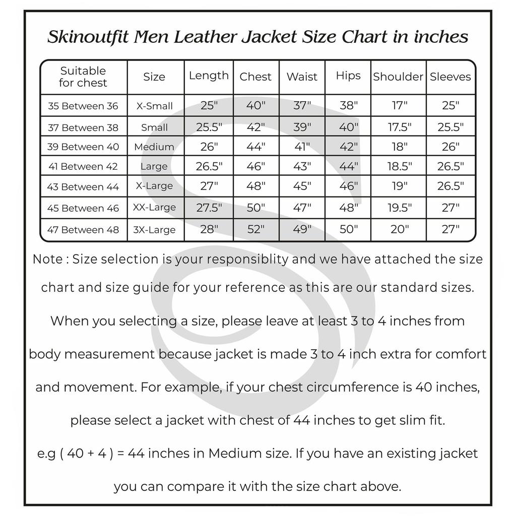 SKINOUTFIT Men's Genuine Lambskin Brown Leather Jacket Stylish Motorcycle Bomber Biker Outerwear MJ 117