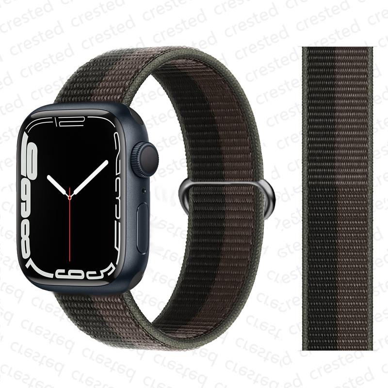 2 шт. Ремешки Для Apple Watch Band 44 мм 40 мм 45 мм 46 мм 42 мм 49 мм 41 мм Нейлоновый петлевой браслет iwatch Серия 10 9 8 7 6 5 3 se ultra 2