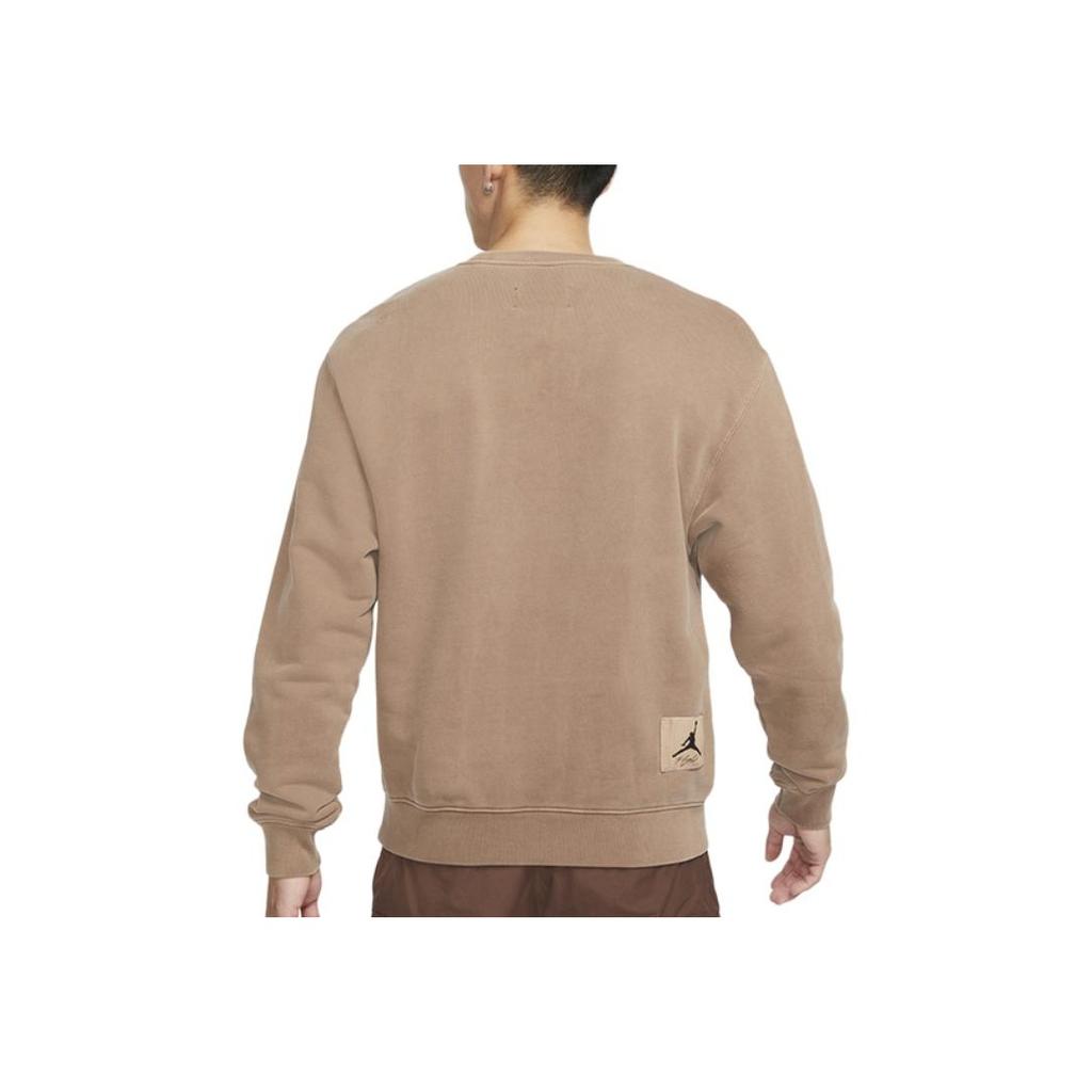 Jordan Embroidered Logo Sport Knit Pullover Crewneck Sweatshirt Men Tops Camel DO2308-256