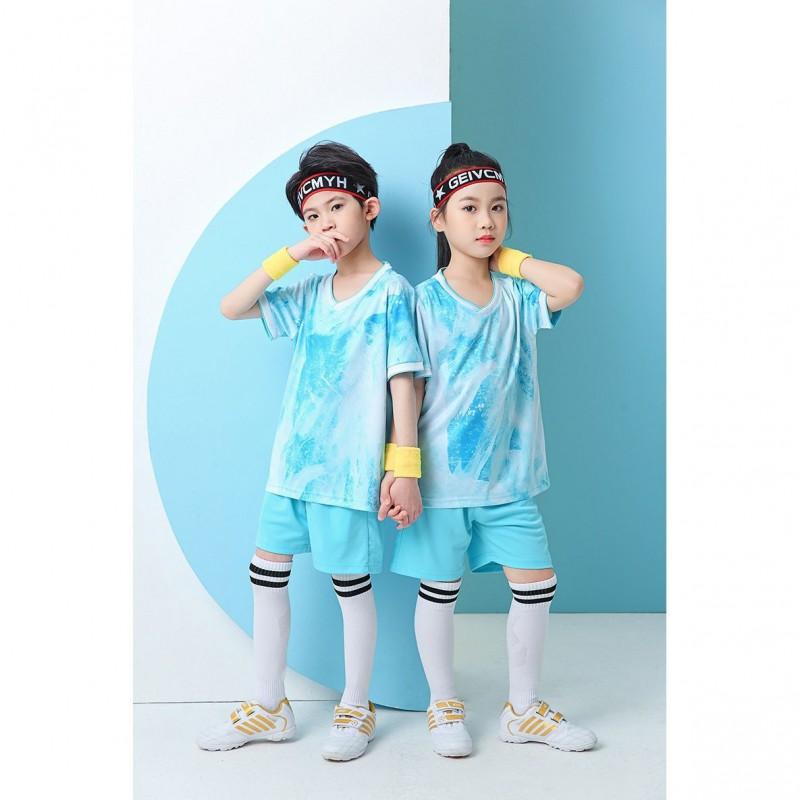 Kids Sports Jersey Set Soccer Basketball Training Boys Girls Lightweight Breathable Milk Silk Uniform