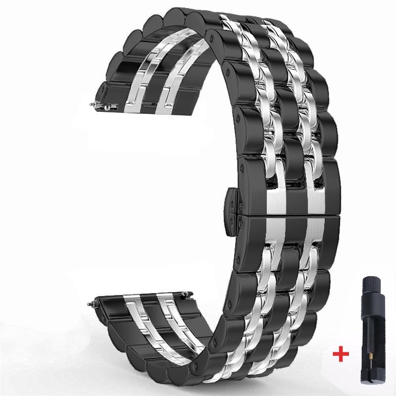 22 мм 20 мм ремешок для Samsung Galaxy Watch 3 41 45 мм 46 мм 42 мм Gear S3 стальной ремешок Active2 40 44 мм металлическая петля для Amazfit BIP 2 GTR