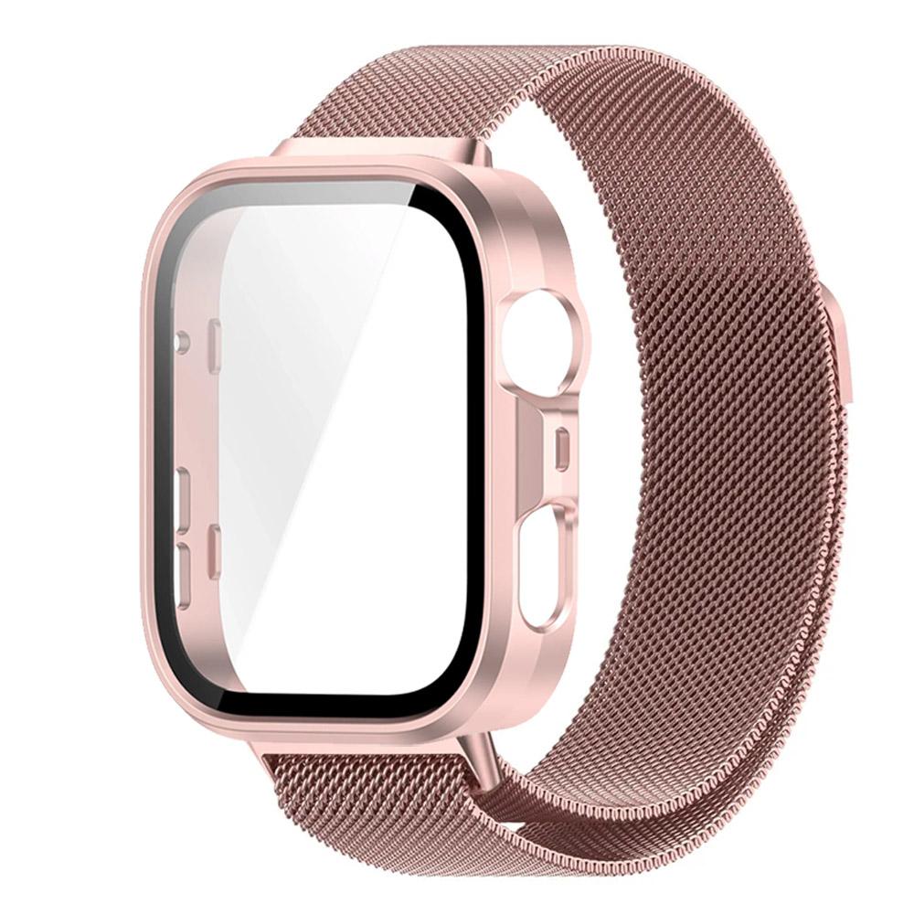 Чехол для ПК + Металлический миланский ремешок для Huawei Watch Fit 3/4/4 Pro Защитный бампер для экрана Удобный ремешок для Huawei Watch Fit 4 Pro
