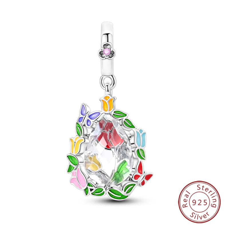 Fit Qikaola Original Bracelet Copper Flower Bird Series Charms Beads For Women Fashion Diy Jewelry Gifts Making