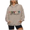 Fashion Casual Long Sleeved Letter Printing Loose Pullover With Rope Hoodie