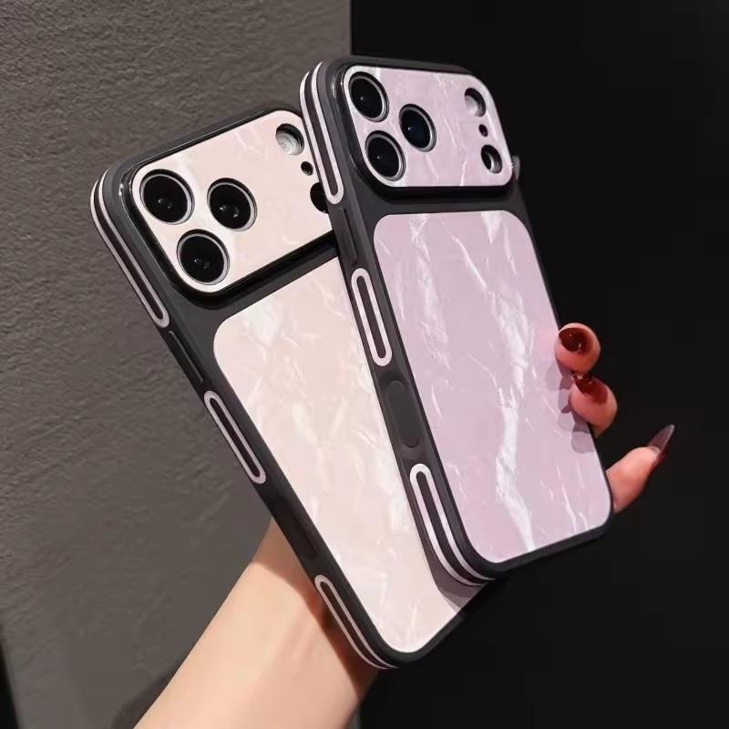 Роскошный бампер с узором заснеженных гор для iPhone 17 16 15 14 13 Pro Max Ударопрочный Большой вырез под камеру Матовый frosted чехол для телефона