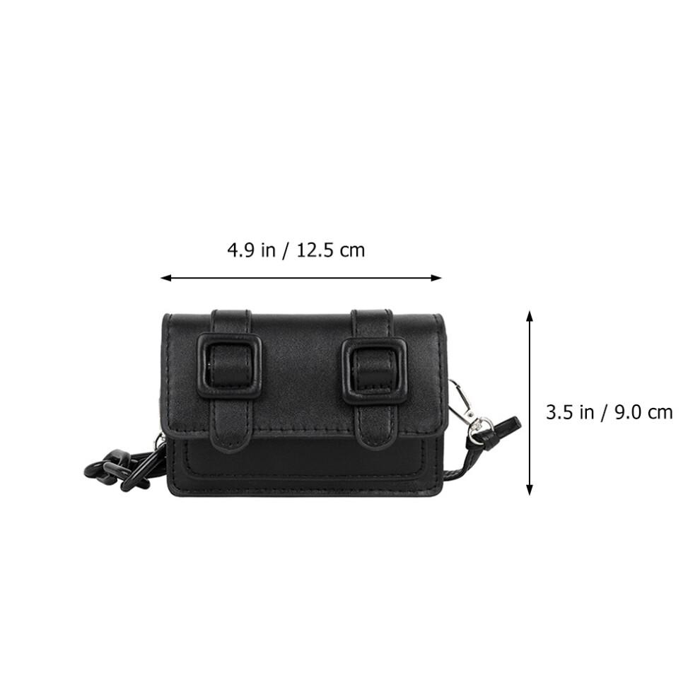 1pcs Mini Bag Storage For Women On Vacations Black Pu
