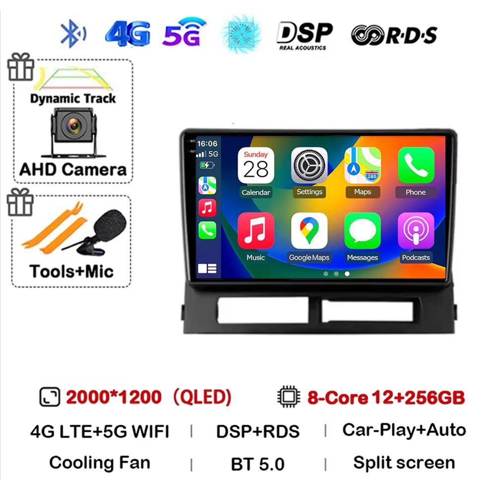 Carplay для Toyota Prius XW20 II 2 2003-2011 Android 14 Android Auto 2DIN Авторадио Lettore Unità Principal GPS Stereo Multim