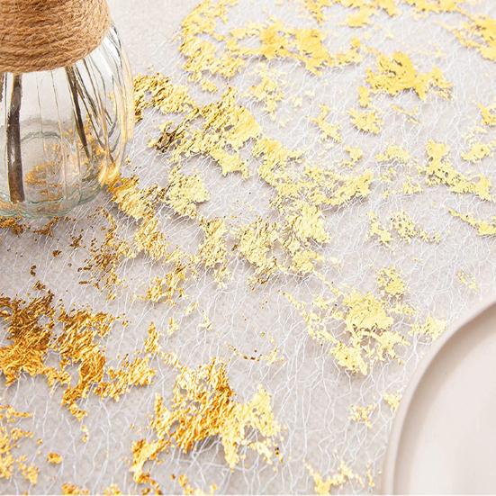 Скатерть Yousheng Table Runner, прочная, тонкая работа, золотистый блеск, скатерть для свадеб, рождественских украшений для дома
