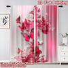 2D flat printing 2pcs Curtain Party Curtain Easter Pink Cross Butterflies Digital Printed Polyester Drapes Party Decorations for