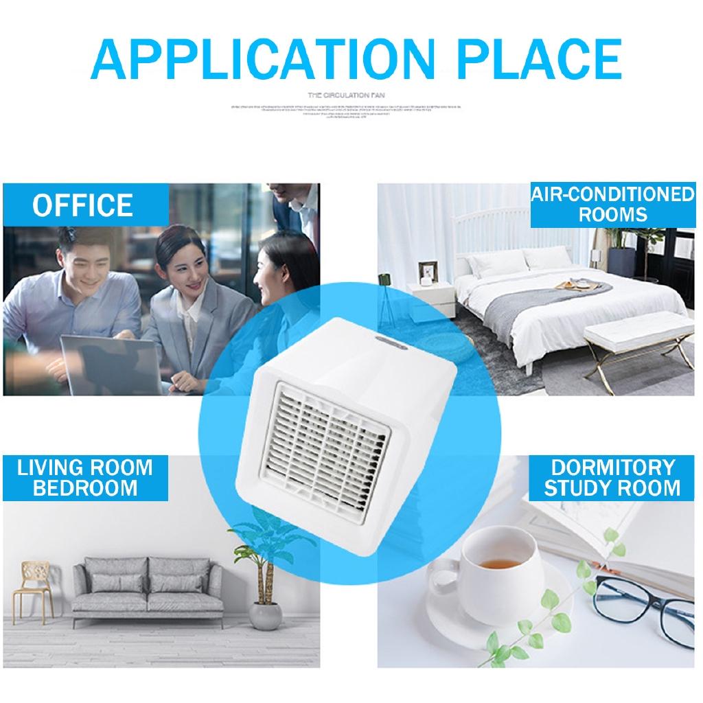Mini USB Air Conditioner Cooler Portable Cooling Humidifier 3 Gear Fan for Home Office Any Space Quick Cool Air Supply New