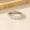 Dazzling D Color Moissanite Eternity Band Rings 925 Sterling Silver Luxury Stackable Fashion Ring for Women Fine Jewelry