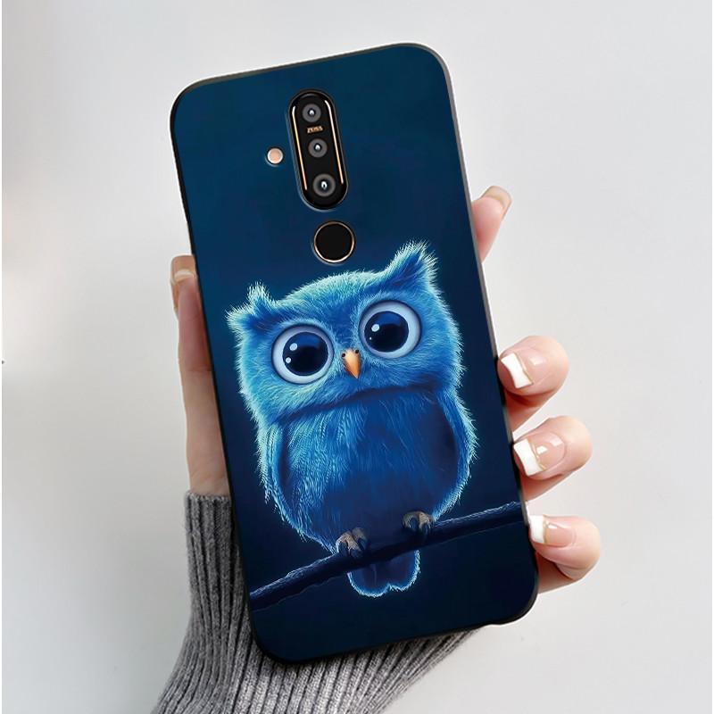 Casing For Nokia 8.1 Plus/Nokia X71 Aesthetic Luxury Cute Cool Boys Girls Soft silicone Phone Case Back Cover Black Matte Shell
