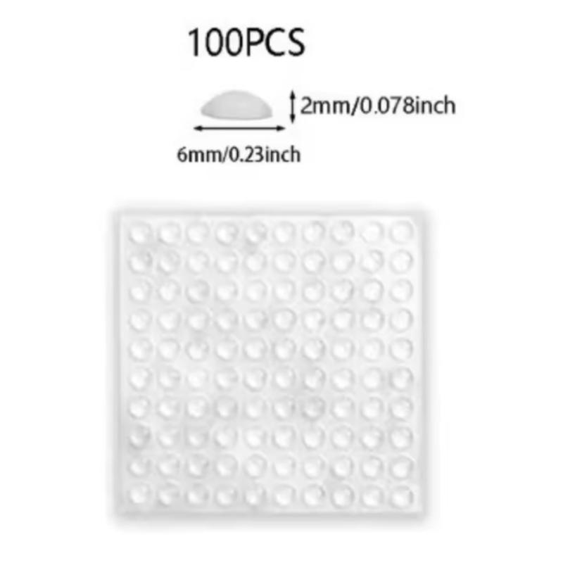 300/6Pcs Self-Adhesive Clear Door Stop Rubber Damper Buffer Cabinet Bumpers Silicone Furniture Dots Cushion Protective Pads