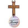 Cross for Car Mirror Hanging - Nativity set - daily bible verse - bible verse car rearview hanging cross ornament - christian gift - New Driver -