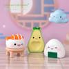 Charming Resin Craft Cartoon Avocado Sushi Figurines Adorable Miniature Ornaments