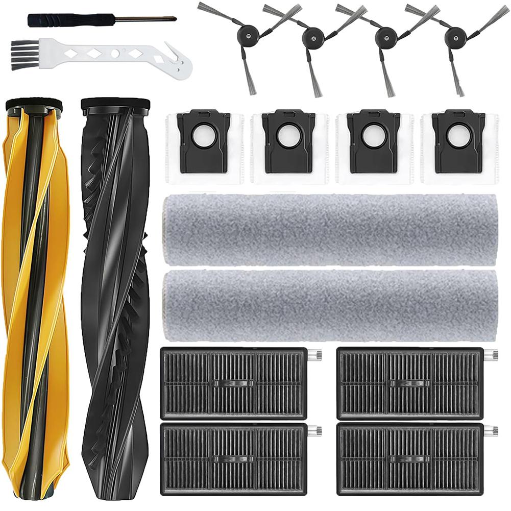Комплект для замены пылесоса с основной щеткой, боковыми щетками, фильтрами, шваброй, колесами для Dreame Aqua10 Ultra Track Complete