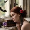 Dark Style Bone Side Clip Long Ribbon Ghost Hand Hair Accessories  Holiday Outfit