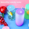 Durable 16 Oz Cup Cover Plastic Candy Color Glass Cup Lids Reusable Iced Coffee Cup Bowl Cover