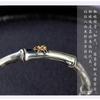 Vintage Chinese Style Open Bangle Bracelet Solid Copper Plated Motif Couple Jewelry