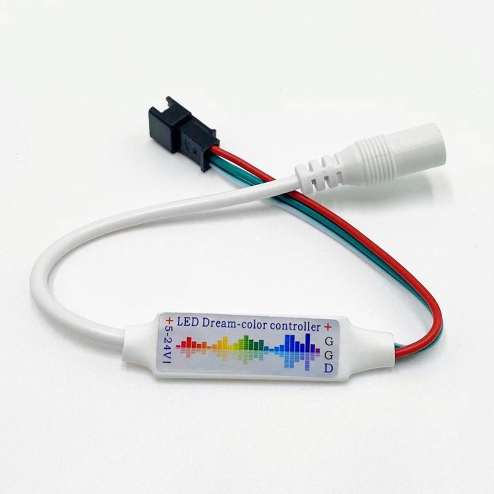 3-контактный музыкальный светодиодный контроллер 17-кнопочный мини РЧ пульт для WS2812B WS2811 5050