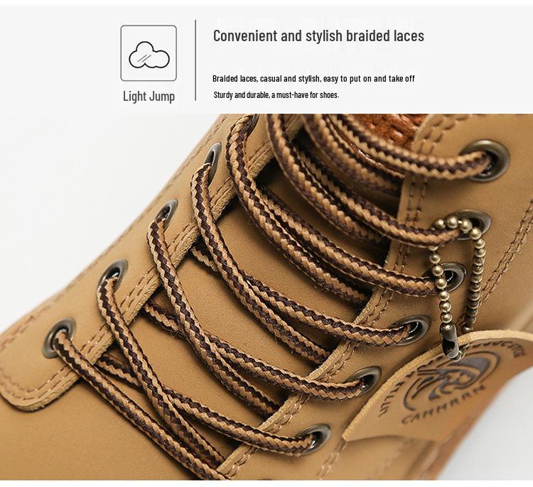 Мужские осенние высокие ботинки Martin: Вдохновленные корейским стилем, универсальные, на толстой подошве, модные рабочие ботинки в британском стиле